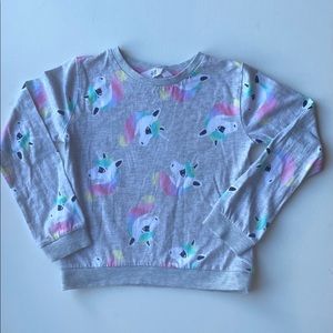 Girls cute unicorn long-sleeve